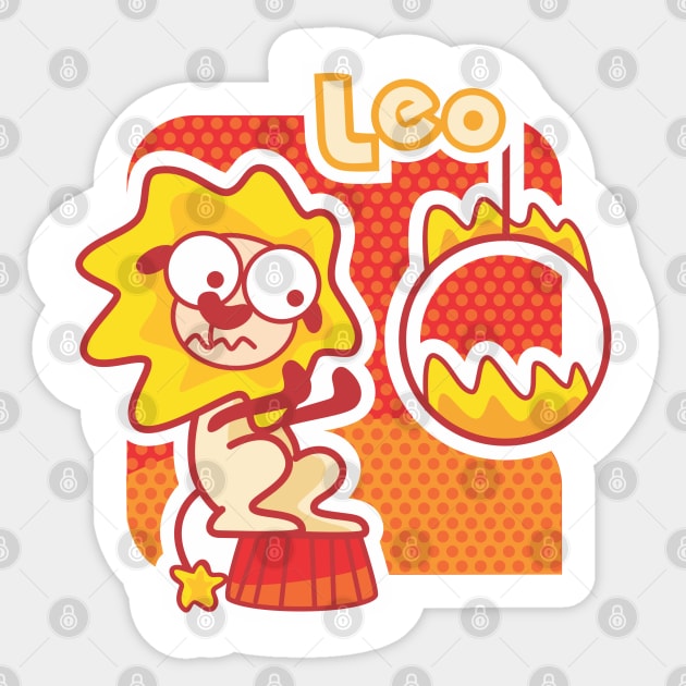 Leo Colorful Zodiac Sign Cartoon July August Birthday Sticker by markz66